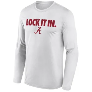 LOCK IT IN LONG SLEEVE – Alabama Crimson Tide 2026 On Court Bench Tee