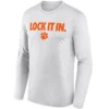 LOCK IT IN LONG SLEEVE – Clemson Tigers 2026 On Court Bench Tee