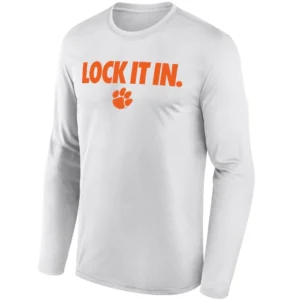LOCK IT IN LONG SLEEVE – Clemson Tigers 2026 On Court Bench Tee