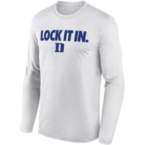 LOCK IT IN LONG SLEEVE – Duke Blue Devils 2026 Postseason Bench Graphic Tee