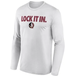 LOCK IT IN LONG SLEEVE – Florida State Seminoles 2026 On Court Bench Tee