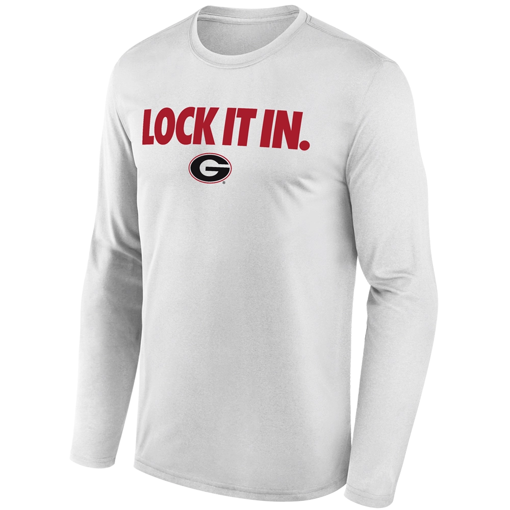 LOCK IT IN LONG SLEEVE – Georgia Bulldogs 2026 On-Court Bench Tee LOCK IT IN LONG SLEEVE – Georgia Bulldogs 2026 On Court Bench Tee