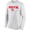 LOCK IT IN LONG SLEEVE – Houston Cougars 2026 On Court Bench Graphic Tee