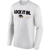 LOCK IT IN LONG SLEEVE – Iowa Hawkeyes 2026 On Court Bench Tee