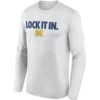 LOCK IT IN LONG SLEEVE – Michigan Wolverines 2026 On Court Bench Graphic Tee