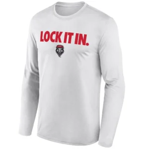 LOCK IT IN LONG SLEEVE – New Mexico Lobos 2026 On Court Bench Tee