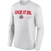 LOCK IT IN LONG SLEEVE – Ohio State Buckeyes 2026 On Court Bench Tee