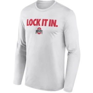 LOCK IT IN LONG SLEEVE – Ohio State Buckeyes 2026 On Court Bench Tee