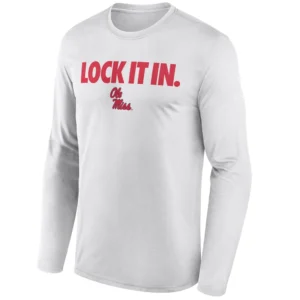 LOCK IT IN LONG SLEEVE – Ole Miss Rebels 2026 On Court Bench Tee