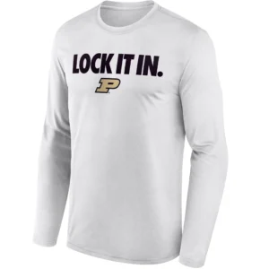 LOCK IT IN LONG SLEEVE – Purdue Boilermakers 2026 On Court Bench Tee