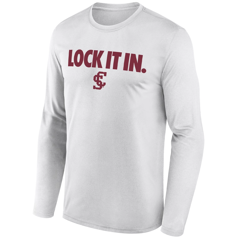 LOCK IT IN LONG SLEEVE – Santa Clara Broncos 2026 On-Court Bench Tee LOCK IT IN LONG SLEEVE – Santa Clara Broncos 2026 On Court Bench Tee
