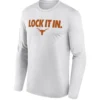 LOCK IT IN LONG SLEEVE – Texas Longhorns 2026 On Court Bench Graphic Tee