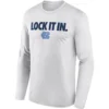 LOCK IT IN LONGSLEEVE – North Carolina Tar Heels 2026 On Court Bench Graphic Tee