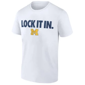 LOCK IT IN SHIRT – Michigan Wolverines 2026 On Court Bench Graphic Tee