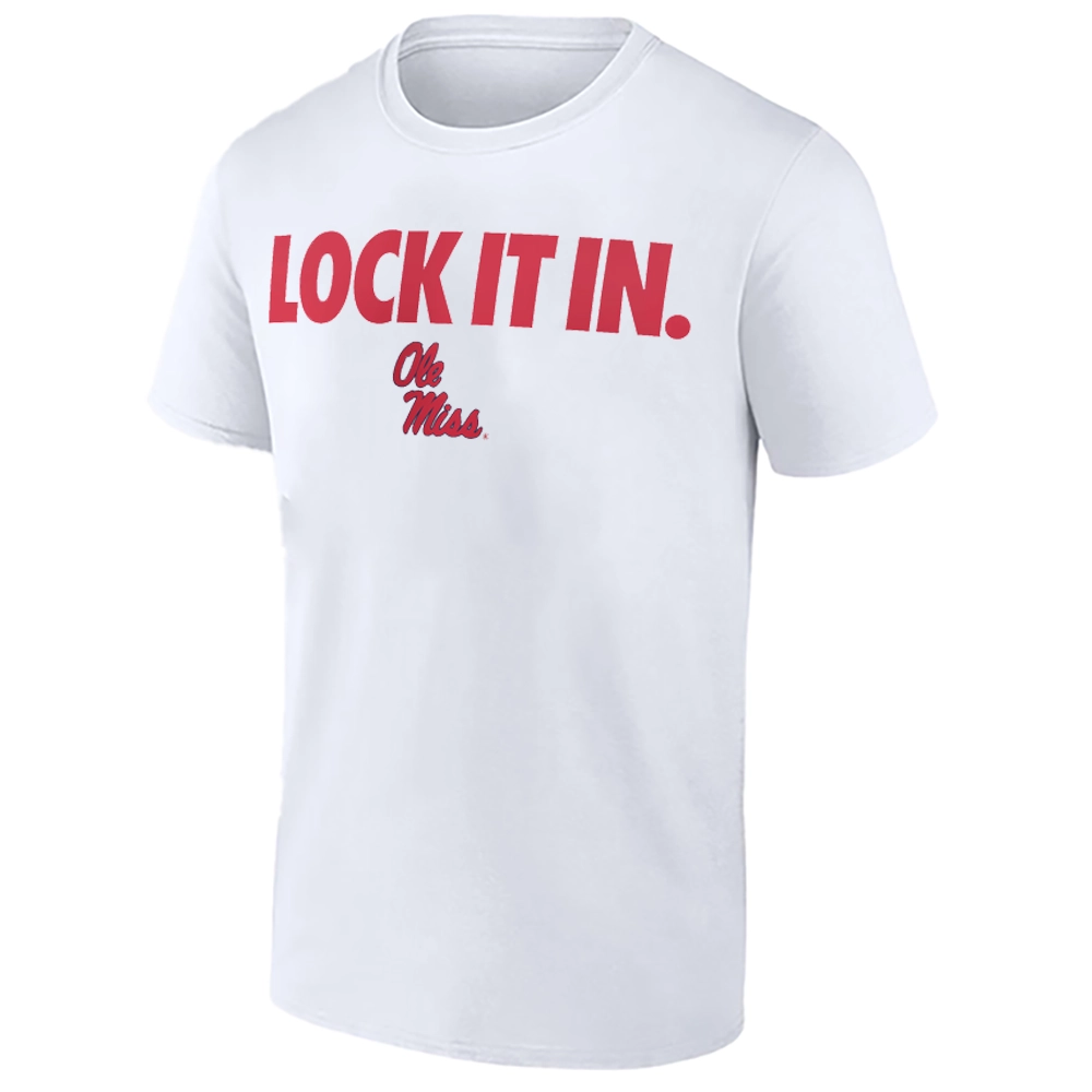 LOCK IT IN SHIRT – Ole Miss Rebels 2026 On-Court Bench Tee LOCK IT IN SHIRT – Ole Miss Rebels 2026 On Court Bench Tee