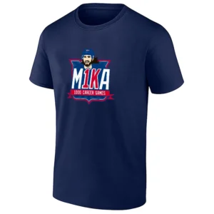 M1KA SHIRT – Mika Zibanejad 1000 Career Games New York Rangers Hockey Tee