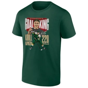 MINNESOTA'S GOAL KING SHIRT – Kirill Kaprizov Minnesota Wild Historic 220 Goals Record Tee FG