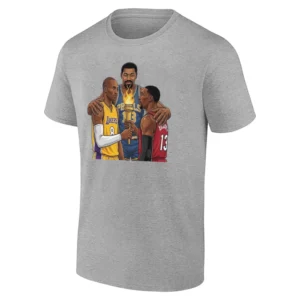 NBA PASSING THE TORCH SHIRT – Wilt Chamberlain, Kobe Bryant & Bam Adebayo 83 Points NBA History Tee G