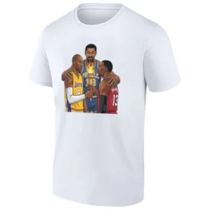NBA PASSING THE TORCH SHIRT – Wilt Chamberlain, Kobe Bryant & Bam Adebayo 83 Points NBA History Tee W