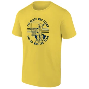 THE BLOCK WAS CLEAN SHIRT – Michigan Wolverines The Block 2.0 Basketball Tee