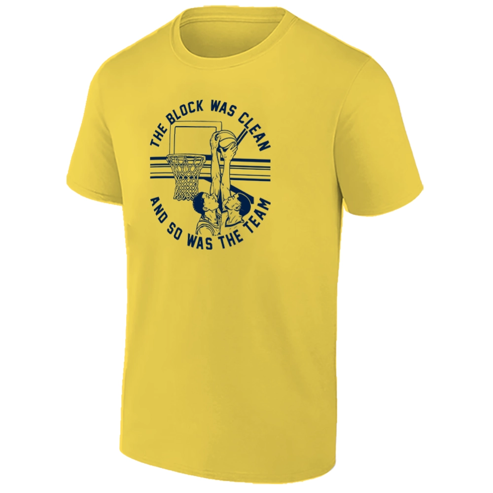 THE BLOCK WAS CLEAN SHIRT – Michigan Wolverines The Block 2.0 Basketball Tee THE BLOCK WAS CLEAN SHIRT – Michigan Wolverines The Block 2.0 Basketball Tee