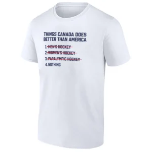 THINGS CANADA DOES BETTER THAN AMERICA SHIRT – USA Hockey Sweep 2026 Men’s Women’s Paralympic Gold Medal Tee W