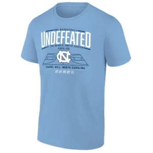 UNDEFEATED AT THE DEAN E. SMITH CENTER SHIRT – North Carolina Tar Heels Basketball 2025–26 Home Court Dominance Tee