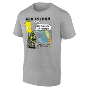 WAR IN IRAN 2026 – THANKS A LOT, EPSTEIN SHIRT – Absurdist Political Satire Bart Simpson Parody Graphic Tee G