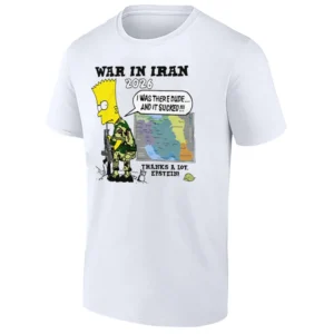 WAR IN IRAN 2026 – THANKS A LOT, EPSTEIN SHIRT – Absurdist Political Satire Bart Simpson Parody Graphic Tee W