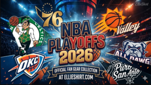 NBA Playoffs 2026 Fan Gear: Celtics, 76ers, OKC & Suns Tees