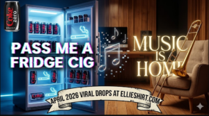 Viral Fridge Cig Meme & Funny Trombone Musician Shirts