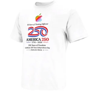 AMERICA 250 SHIRT – Apple 50 Years Collab USA Birthday Independence Day 1776–2026 Tee W