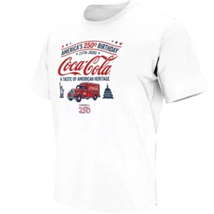 AMERICA'S 250TH BIRTHDAY SHIRT – Coca Cola Patriotic Heritage America 1776–2026 Tee W