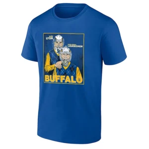 BUFFALO STEP BROTHERS SHIRT – Alex Lyon & Ukko Pekka Luukkonen Buffalo Sabres Goalie Duo Tee