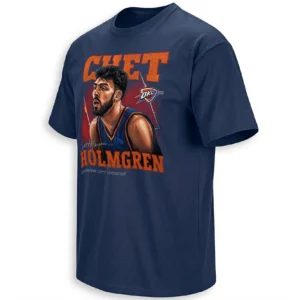 CHET HOLMGREN SHIRT – Oklahoma City Thunder 2026 NBA Playoffs Vintage Graphic Fan Tee