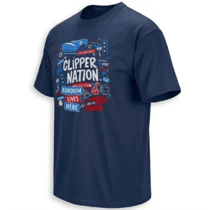 CLIPPER NATION FANDOM LIVES HERE SHIRT – Los Angeles Clippers NBA Fan Pride Tee