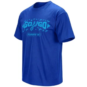 GO SPURS GO SHIRT – San Antonio Spurs 2026 NBA Playoffs Vintage Style Fan Tee Blue