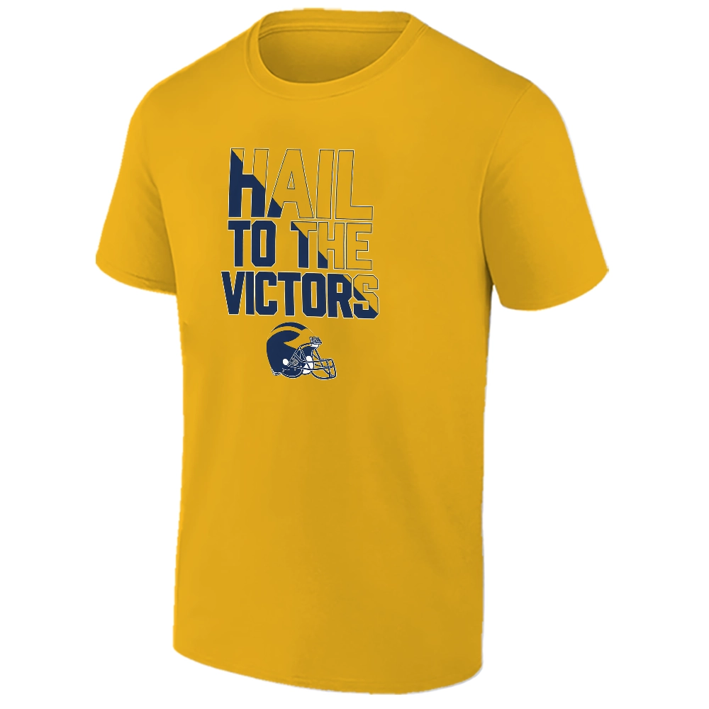 HAIL TO THE VICTORS SHIRT – Michigan Wolverines 2026 NCAA Men's Basketball National Champions Helmet Edition Tee HAIL TO THE VICTORS SHIRT – Michigan Wolverines 2026 NCAA Men's Basketball National Champions Helmet Edition Tee