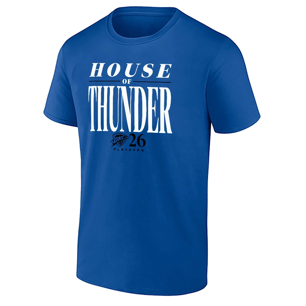 HOUSE OF THUNDER SHIRT – Oklahoma City Thunder 2026 NBA Playoffs Rally Fan Tee1 HOUSE OF THUNDER SHIRT – Oklahoma City Thunder 2026 NBA Playoffs Rally Fan Tee