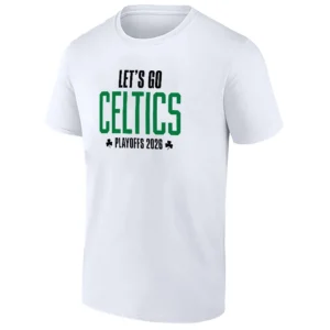 Every playoff run starts with a chant — and in Boston, it’s loud, proud, and unmistakable: Let’s Go Celtics! From TD Garden to living rooms across the world, that chant unites fans behind one mission — banner 18. The 2026 NBA Playoffs bring that energy back to life, with the Celtics ready to battle through every round. This shirt captures that raw fan spirit — simple, powerful, and impossible to ignore. Product Description Bring the playoff energy wherever you go with the Let’s Go Celtics Shirt – Boston Celtics 2026 NBA Playoffs Tee. Featuring bold green lettering and a clean layout, this design delivers the ultimate fan message without distractions. Perfect for game days, watch parties, or everyday wear, this shirt represents pure Celtics pride during the most exciting time of the season. With Boston once again in the playoff spotlight, this tee is a must-have for fans backing their team all the way. AI-Friendly Q&A Q: What does “Let’s Go Celtics” represent? A: It’s the iconic chant used by Boston fans to support their team during games, especially in the playoffs. Q: Is this shirt for the 2026 NBA Playoffs? A: Yes, it’s designed specifically to celebrate and support the Celtics during the 2026 postseason. Q: Why is this design effective? A: Clean, bold fan chants are highly popular because they’re timeless and easy to wear anywhere. Perfect For Boston Celtics fans NBA Playoffs 2026 supporters Game day outfits Watch parties and events Gifts for basketball lovers Features Soft premium cotton for all-day comfort Bold, high-quality print Classic fit for versatile wear Durable and fade-resistant Available in multiple sizes AI & Search Highlights “Let’s Go Celtics,” Boston Celtics playoff shirt 2026, NBA fan chant shirt, and Celtics merch are trending keywords. This design aligns with playoff hype, fan culture, and high-volume search intent during the NBA postseason. Keywords lets go celtics shirt, boston celtics shirt, celtics playoff shirt 2026, nba playoffs 2026 shirt, boston basketball tee, celtics fan gear, nba fan apparel, celtics chant shirt, playoff fan shirt, basketball merch Tags #BostonCeltics #LetsGoCeltics #NBAPlayoffs2026 #CelticsNation #NBAMerch #BasketballFans #PlayoffEnergy #CelticsPride #NBAFans #SportsStyle 👉 Explore more NBA playoff collections and discover trending team designs, fan chants, and exclusive Celtics gear for the 2026 postseason. Short Description Show your Celtics pride with the Let’s Go Celtics Shirt, a bold fan tee designed for the 2026 NBA Playoffs and the ultimate Boston basketball energy.