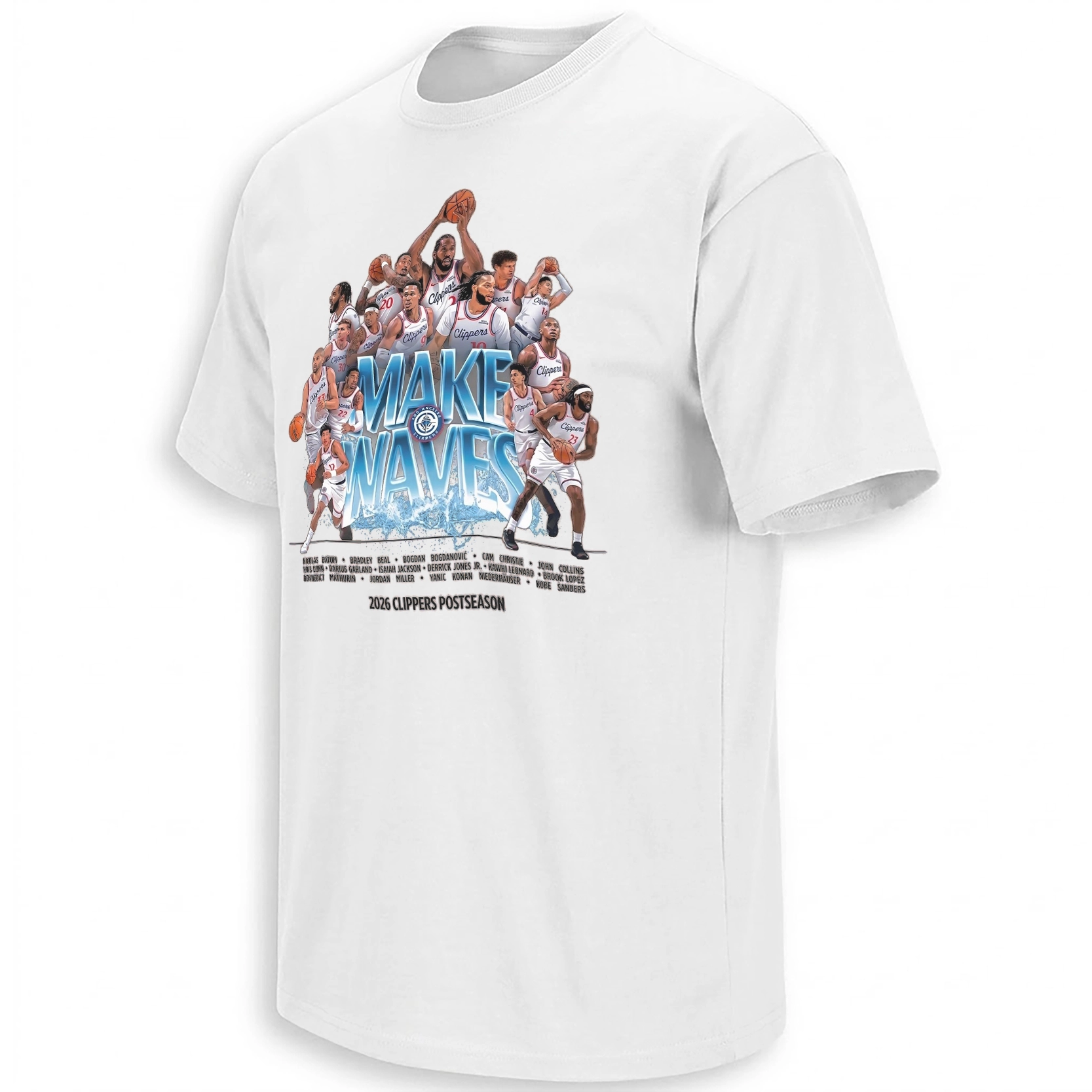 MAKE WAVES SHIRT – 2026 Los Angeles Clippers Postseason NBA Playoffs Fan Tee W MAKE WAVES SHIRT – 2026 Los Angeles Clippers Postseason NBA Playoffs Fan Tee W