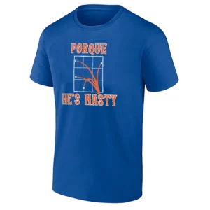 PORQUE HE’S NASTY SHIRT – Francisco Alvarez & Nolan McLean New York Mets Fan Tee