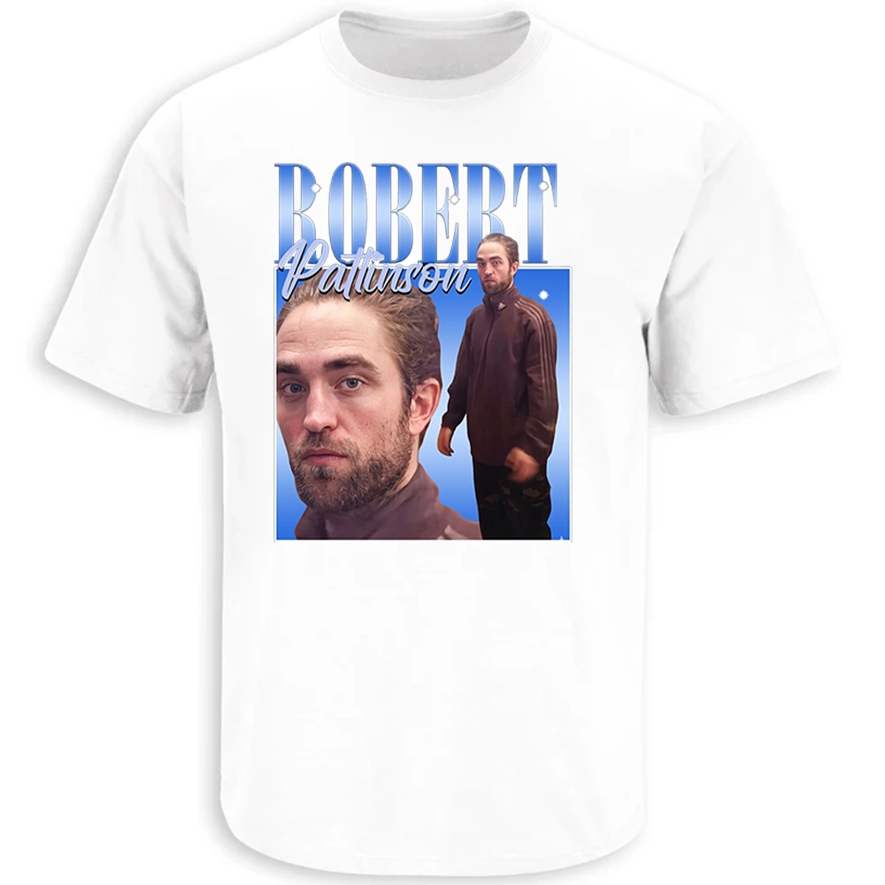 ROBERT PATTINSON STANDING MEME SHIRT – Viral Celebrity Pop Culture Graphic Tee W ROBERT PATTINSON STANDING MEME SHIRT – Viral Celebrity Pop Culture Graphic Tee W