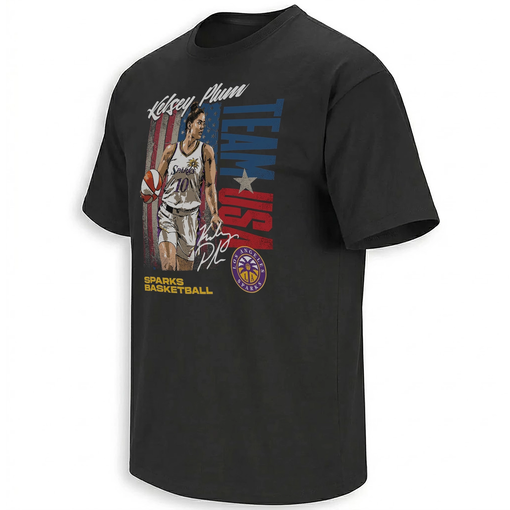TEAM USA KELSEY PLUM SHIRT – Los Angeles Sparks WNBA Basketball Fan Tee TEAM USA KELSEY PLUM SHIRT – Los Angeles Sparks WNBA Basketball Fan Tee