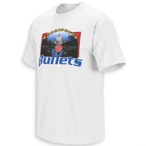 WASHINGTON BULLETS THROWBACK SHIRT – Vintage Washington Wizards Era DC Basketball Retro Fan Tee