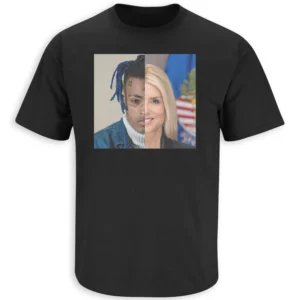 XXX PAM BONDI SHIRT – XXXTentacion x Pam Bondi Meme Mashup Graphic Tee B