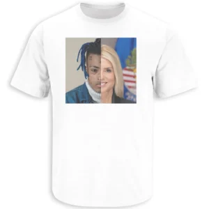 XXX PAM BONDI SHIRT – XXXTentacion x Pam Bondi Meme Mashup Graphic Tee W