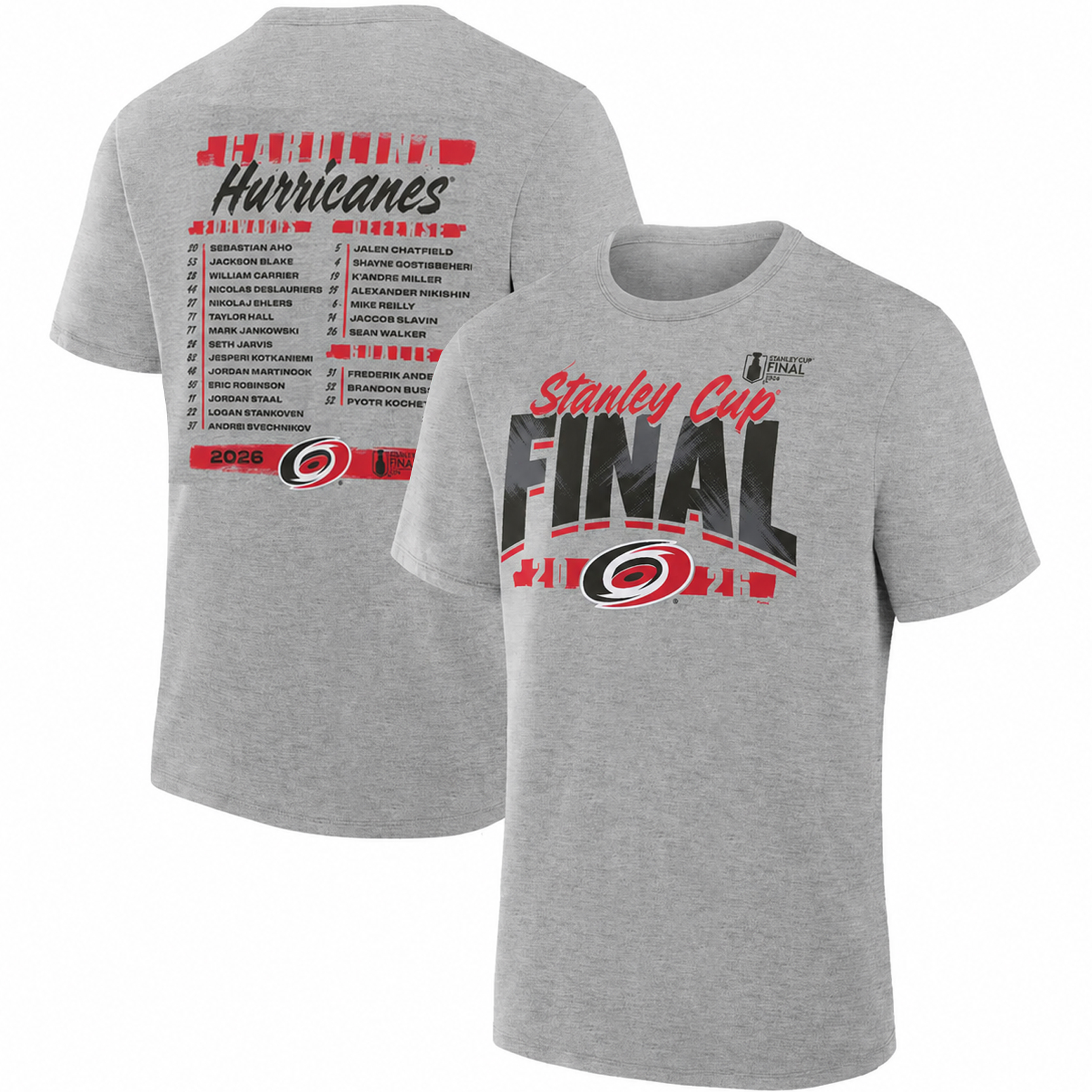 Carolina Hurricanes 2026 Stanley Cup Final Roster Shirt