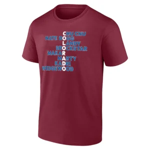 COLORADO AVALANCHE NAMES SHIRT 2026 – Chu Chu Nate Dogg Landy Brockstar Makar Kadri Jarvy Wedgewood Fan Tee