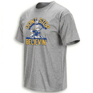 DON'T STOP BELIEVIN' SHIRT – Zach Benson Buffalo Sabres 2026 Playoffs Hockey Tee